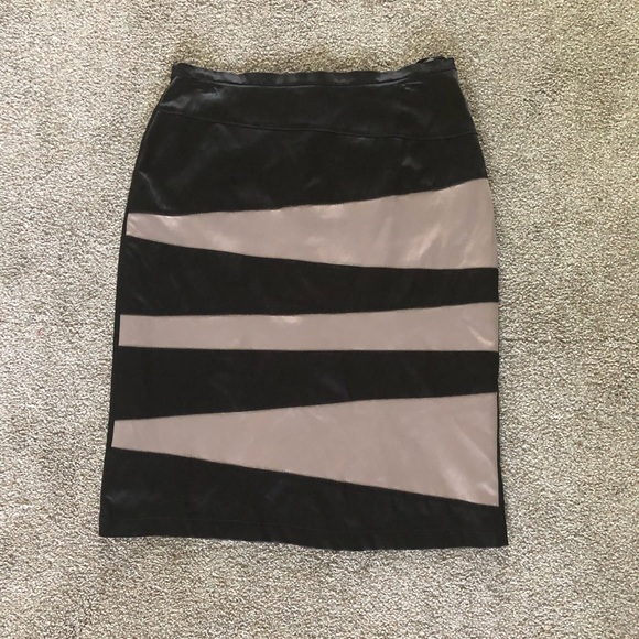 Pencil striped skirt size M (38) Classic Workwear party colorblock straight - Picture 1 of 7
